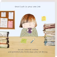 Card New Job Girl