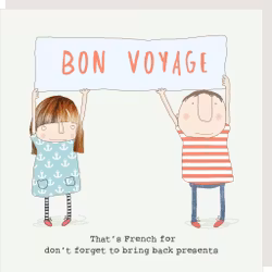 Card Bon Voyage Presents