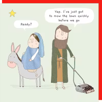 Card Xmas Mow Lawn