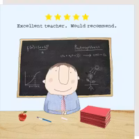 Card Five Star Teacher Boy