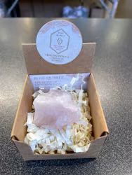 Rough Crystal in Box Rose Quartz (rosa)
