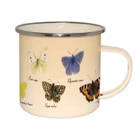 Vintage Butterflies Tin Mug