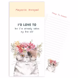 Magnetic Notepad Bra Off