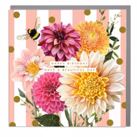 Card Dahlia Beach Happy Birthday