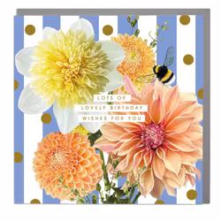 Card Dahlia Beach Lots of Birthday Wishes