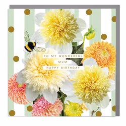 Card Dahlia Beach Mum Birthday