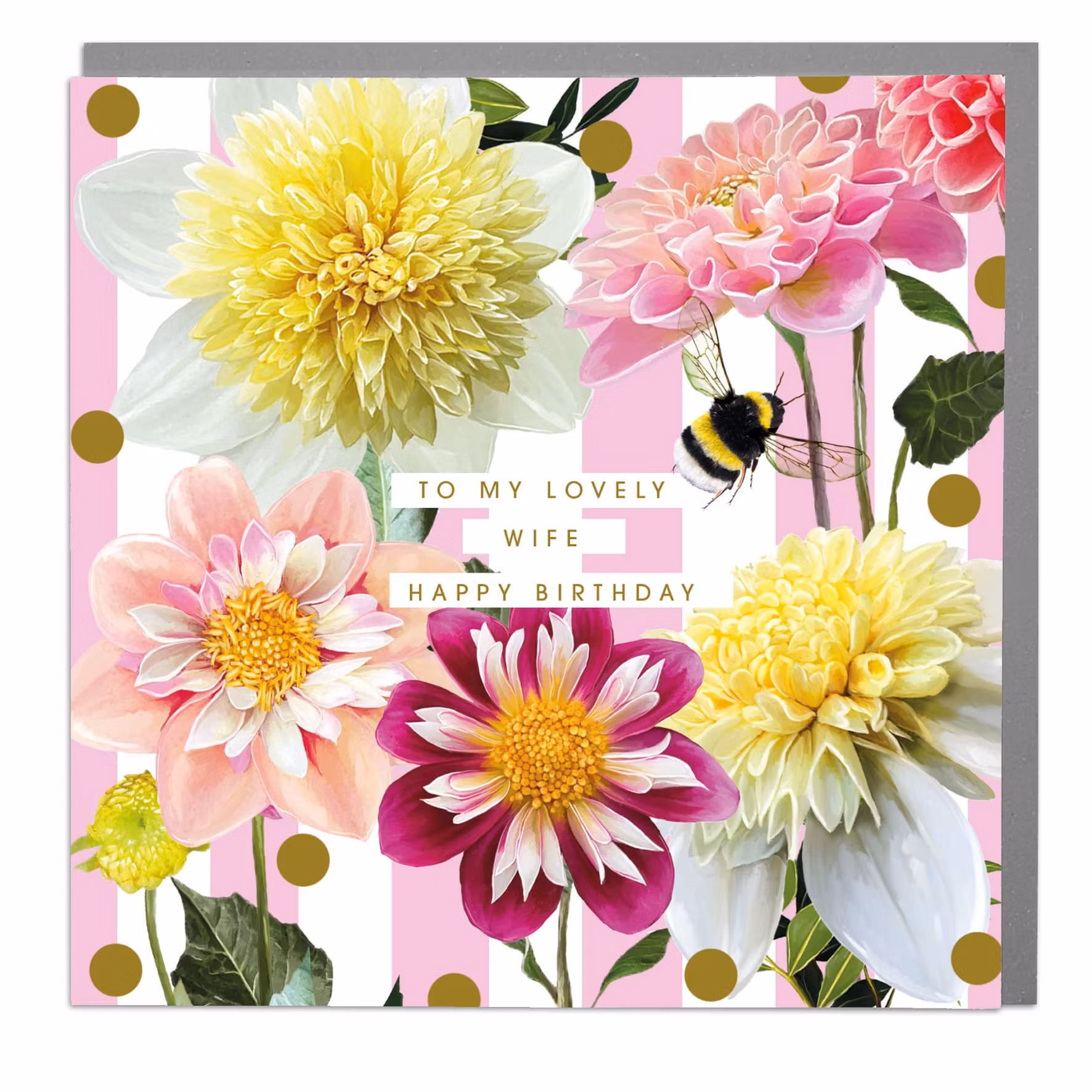Card Dahlia Beach Wife Birthday