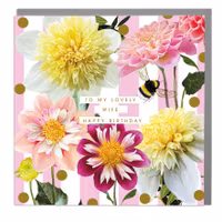 Card Dahlia Beach Wife Birthday