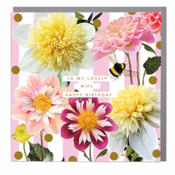 Card Dahlia Beach Wife Birthday
