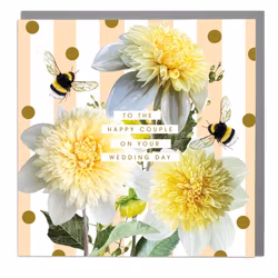 Card Dahlia Beach Wedding Day
