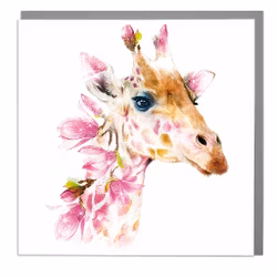 Card Wildlife Botanical Giraffe