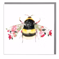 Card Wildlife Botanical Bumble Bee