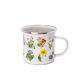 Vintage Flowers Tin Mug