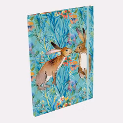 Kissing Hares Notebook A4
