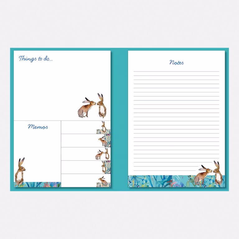 Kissing Hares Sticky Notes Folder