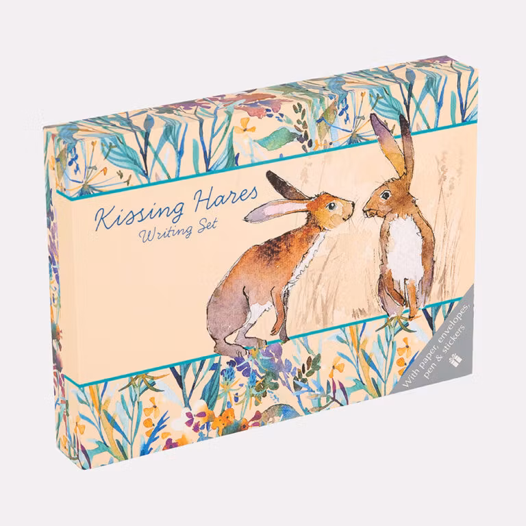 Kissing Hares Writing Set