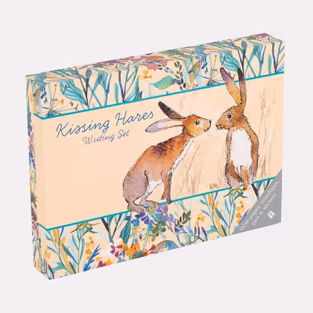 Kissing Hares Writing Set