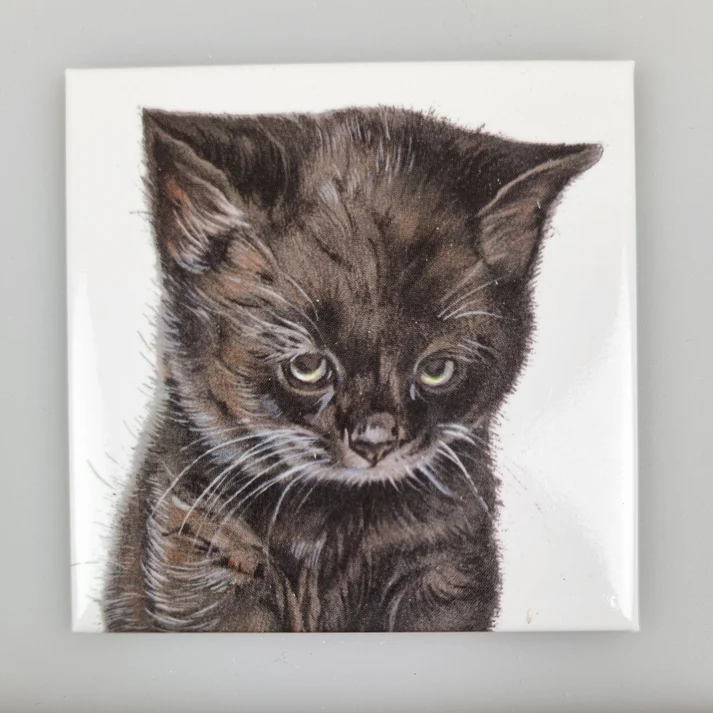 Fridge Magnet Black Cat