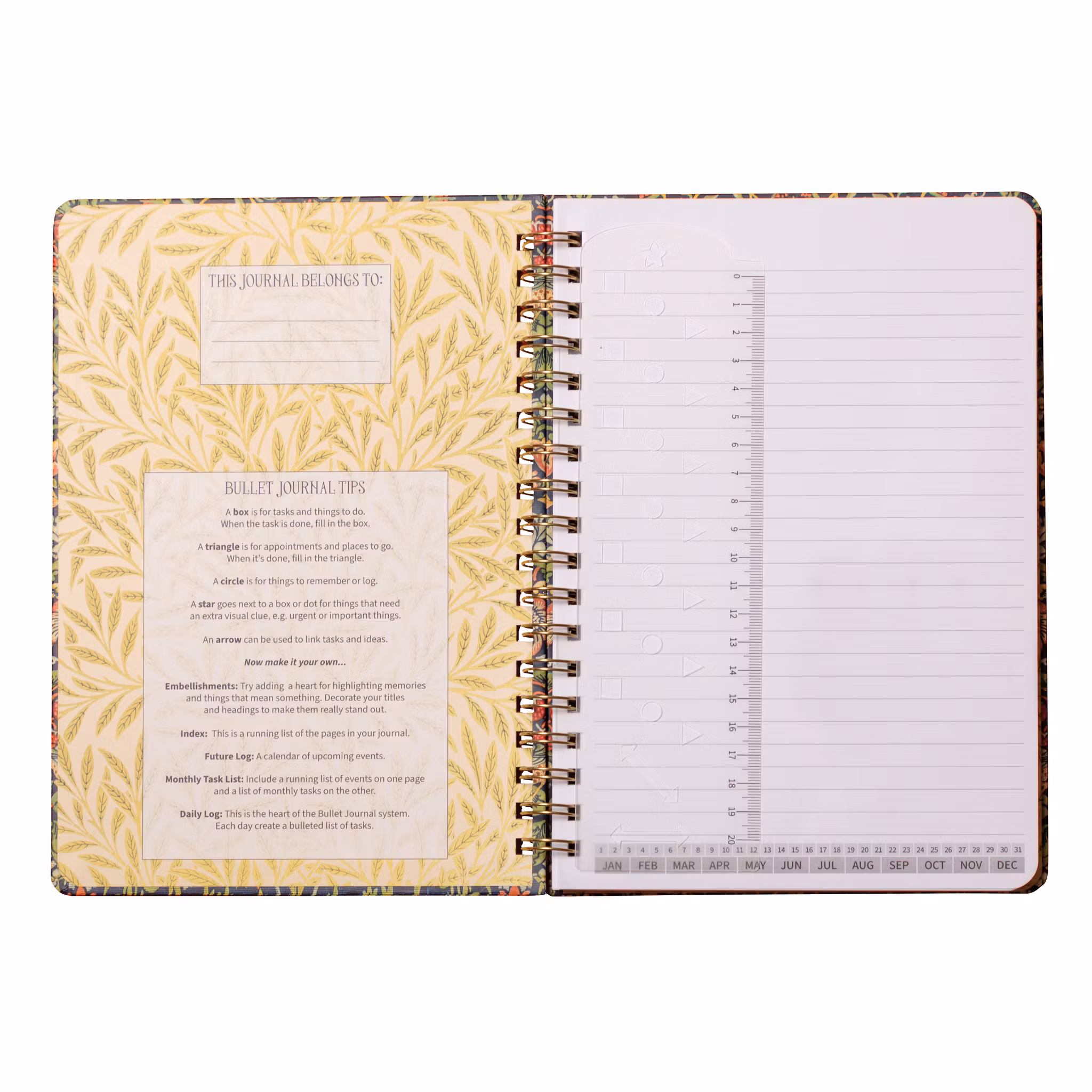 William Morris - Strawberry Thief B5 Lined Notebook