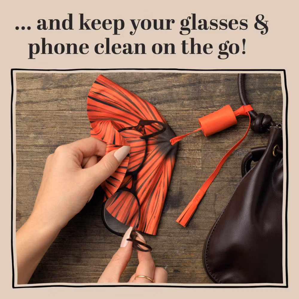 Bag Tassel Lens Cloths - Green