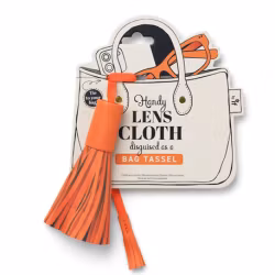 Bag Tassel Lens Cloths - Orange