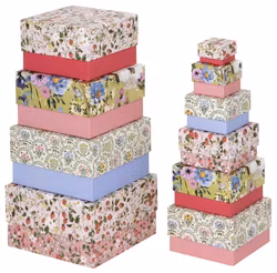 Summer Florals Square Nested Boxes