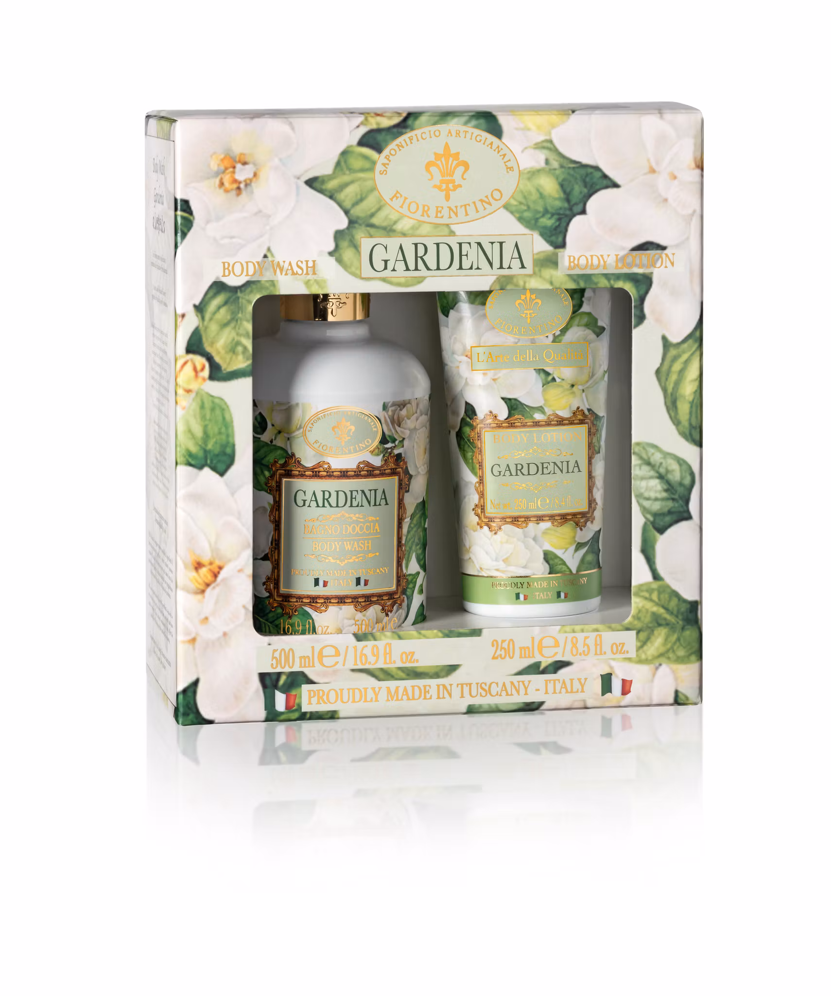 Body washl 500ml & Body lotion 250ml Gardenia
