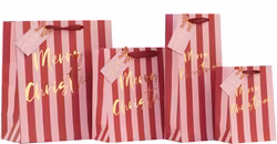 Pink Stripe Presentpåse