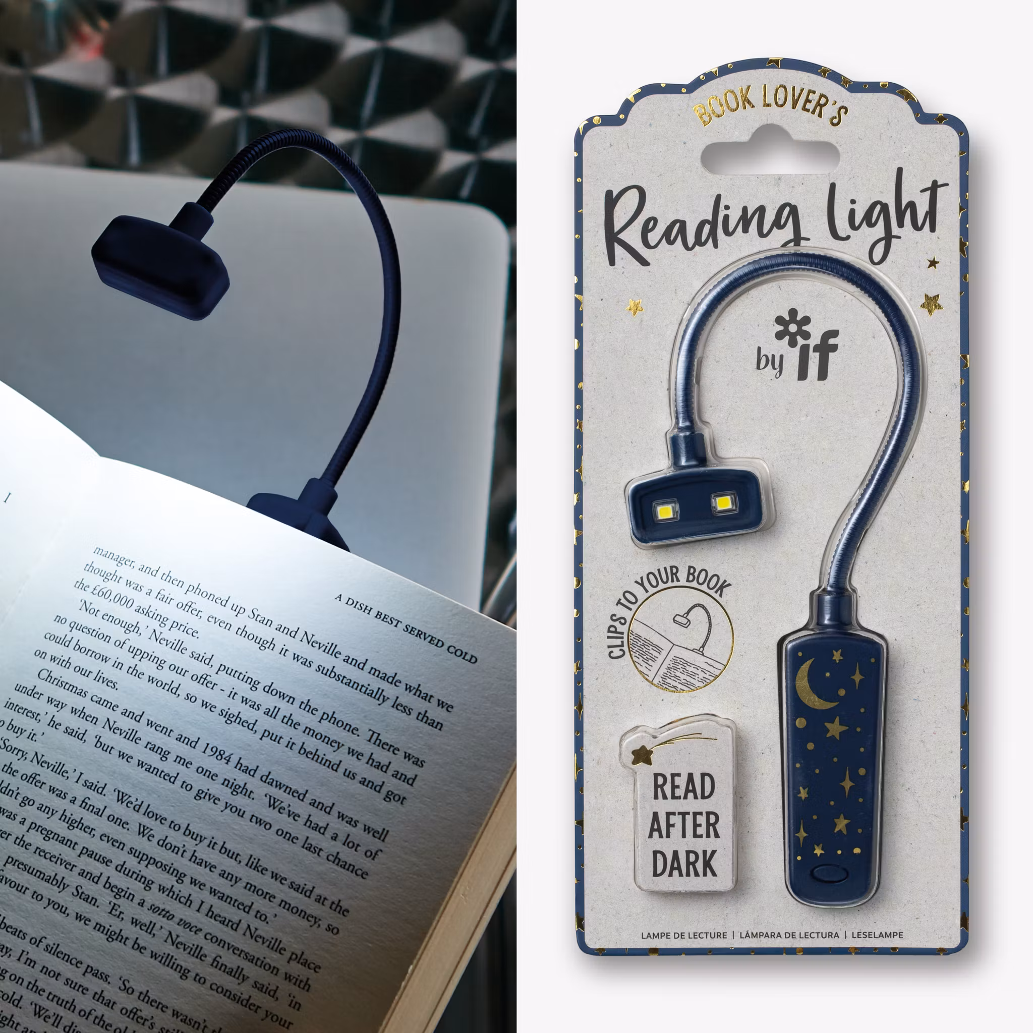 Book Light Moon & Star
