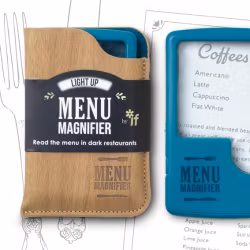 Light Up Menu Magnifier Aqua