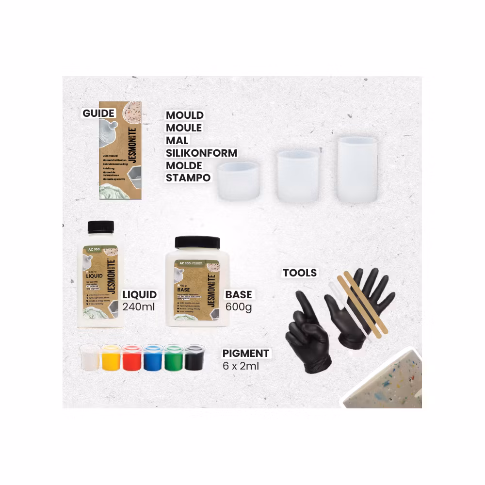 JESMONITE® AC100 Starter kit - 3 ljushållare