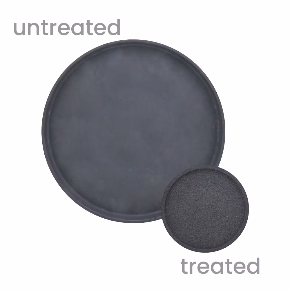 Jesmonite AC730 Charcoal Black Hur ser den färdiga produkten ut?