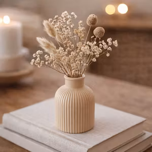 Silikonform randig blomvas 7x9cm