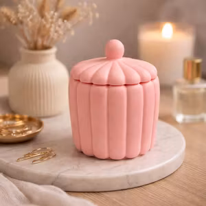 Silikonform randig burk med lock