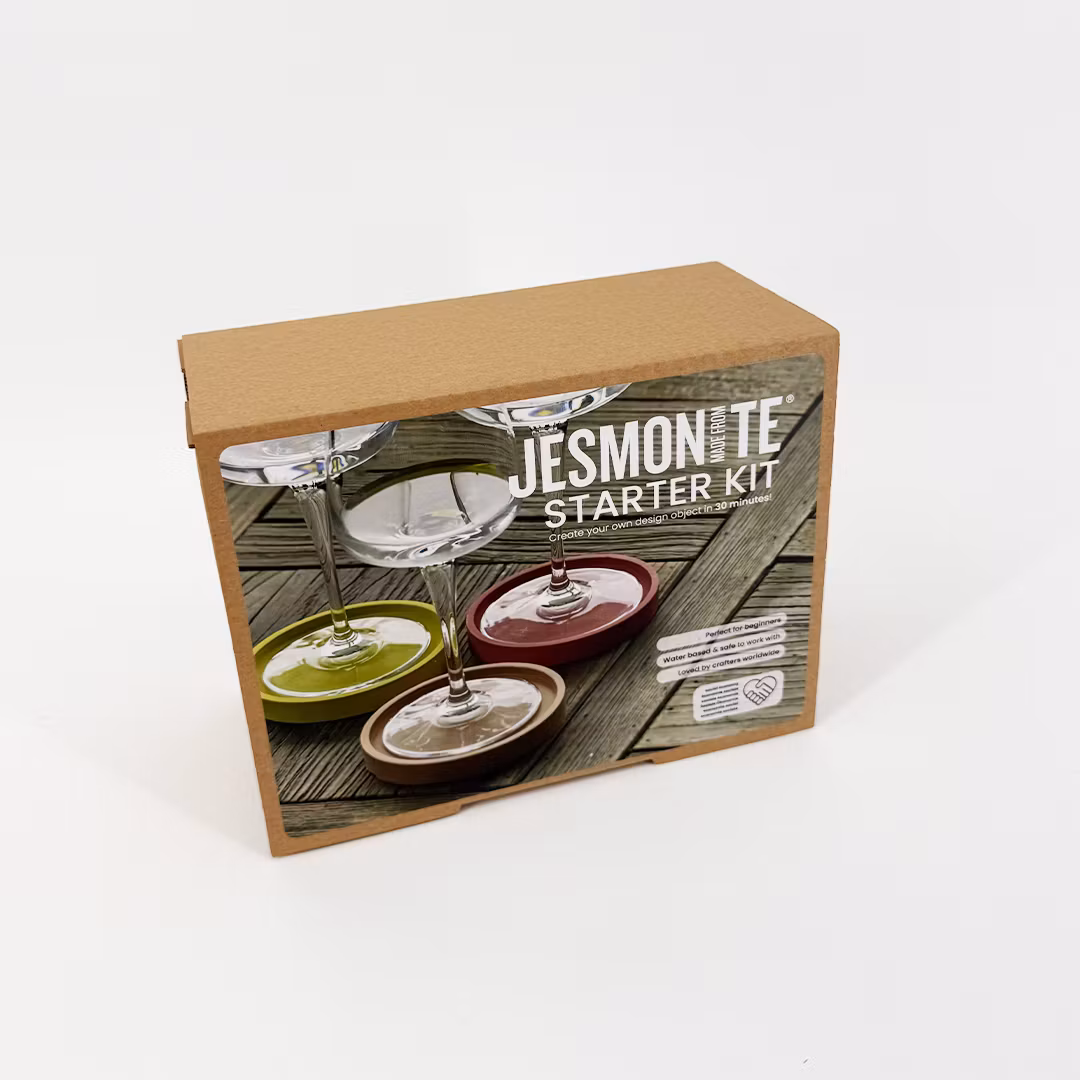 Jesmonite® Startkit – Gjut två runda glasunderlägg