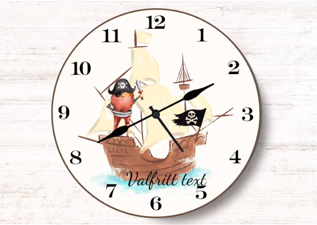 Väggklocka "Pirat"