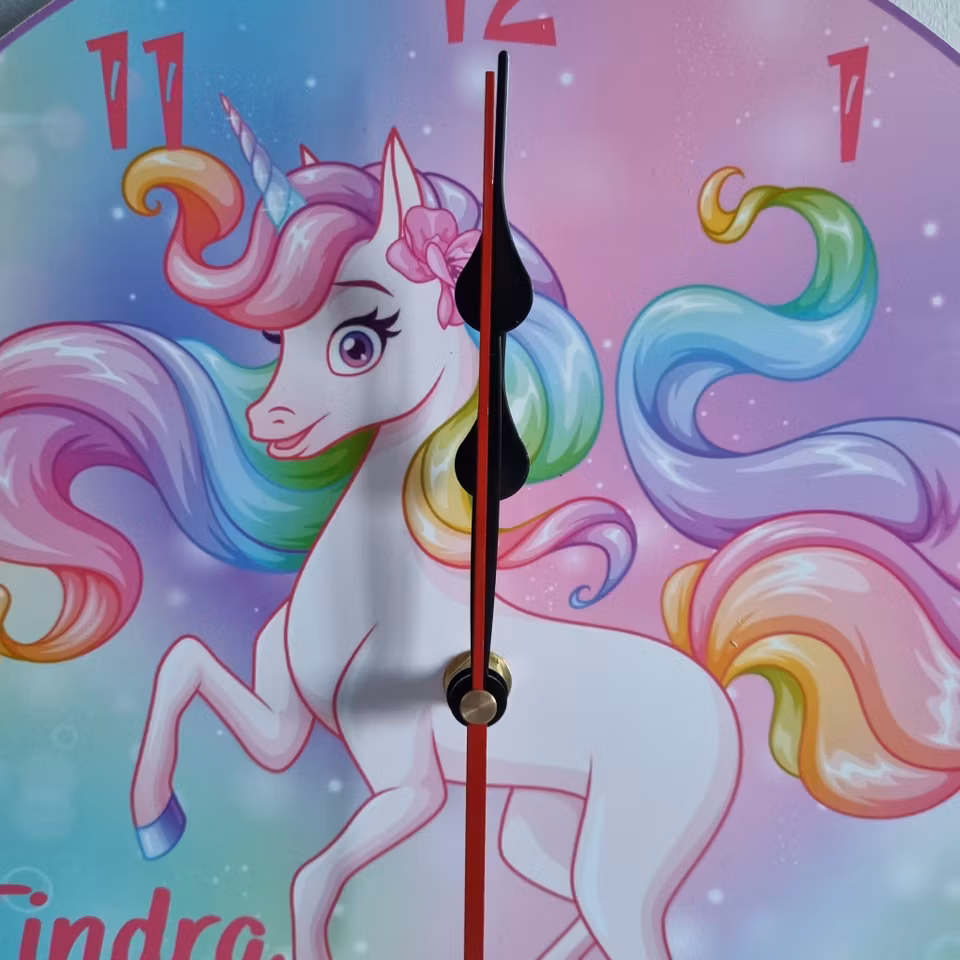 Väggklocka -barn- Unikorn