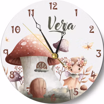 Väggklocka - barn- Skogsälvor