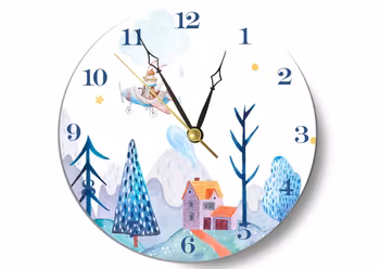 Sagolandskap - Väggklocka - Barn