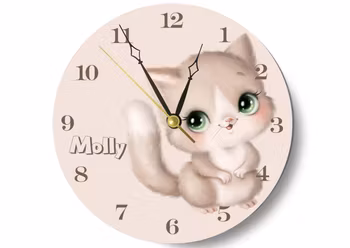 Väggklocka-barn-  Misse