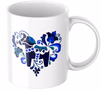 Dalahäst - personlig kaffemugg
