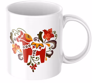 Dalahäst/ Vackert höst- Personlig kaffemugg