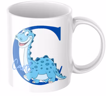 Dinosaurie - Personlig mugg för barn- Barnmugg
