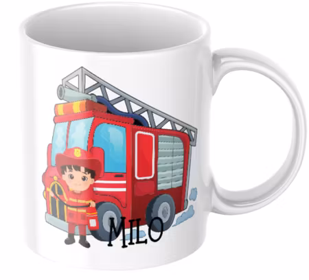 Brandman -Personlig mugg för barn -Barnmugg