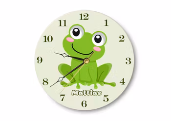 Väggklocka - barn - Groda