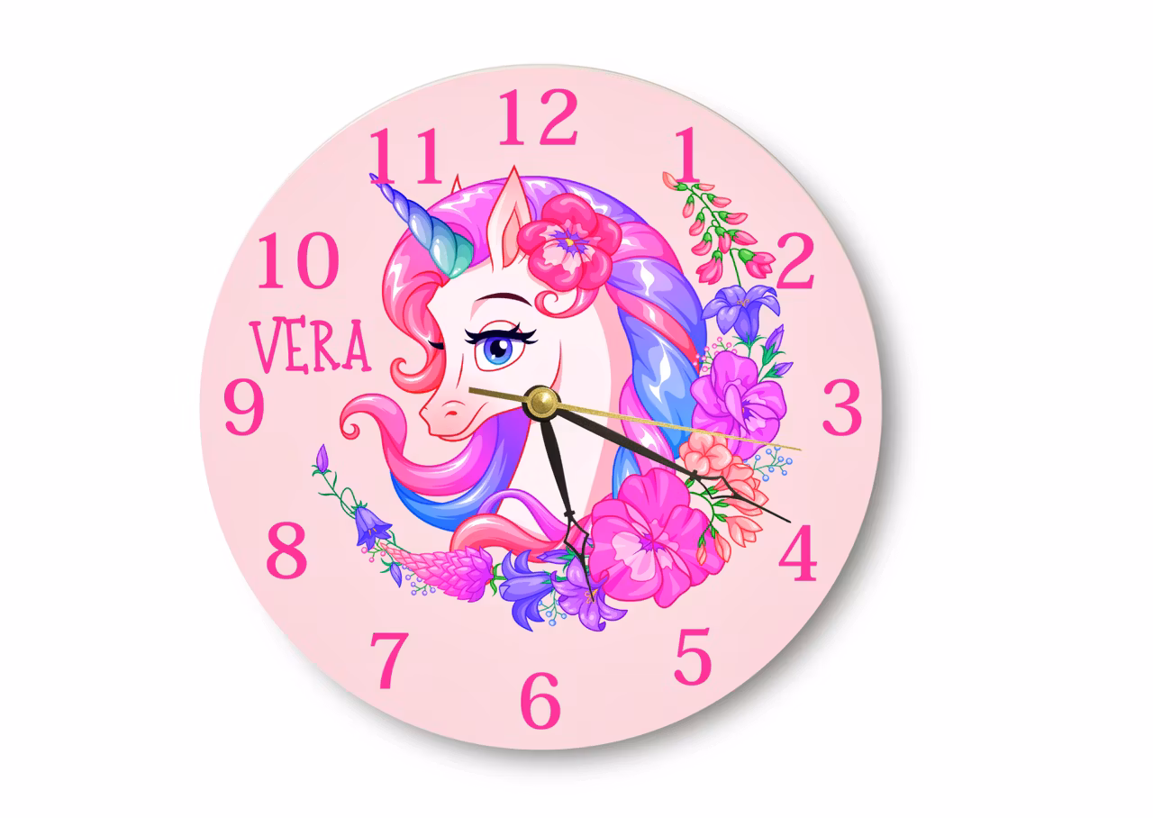 Väggklocka - Enhörning