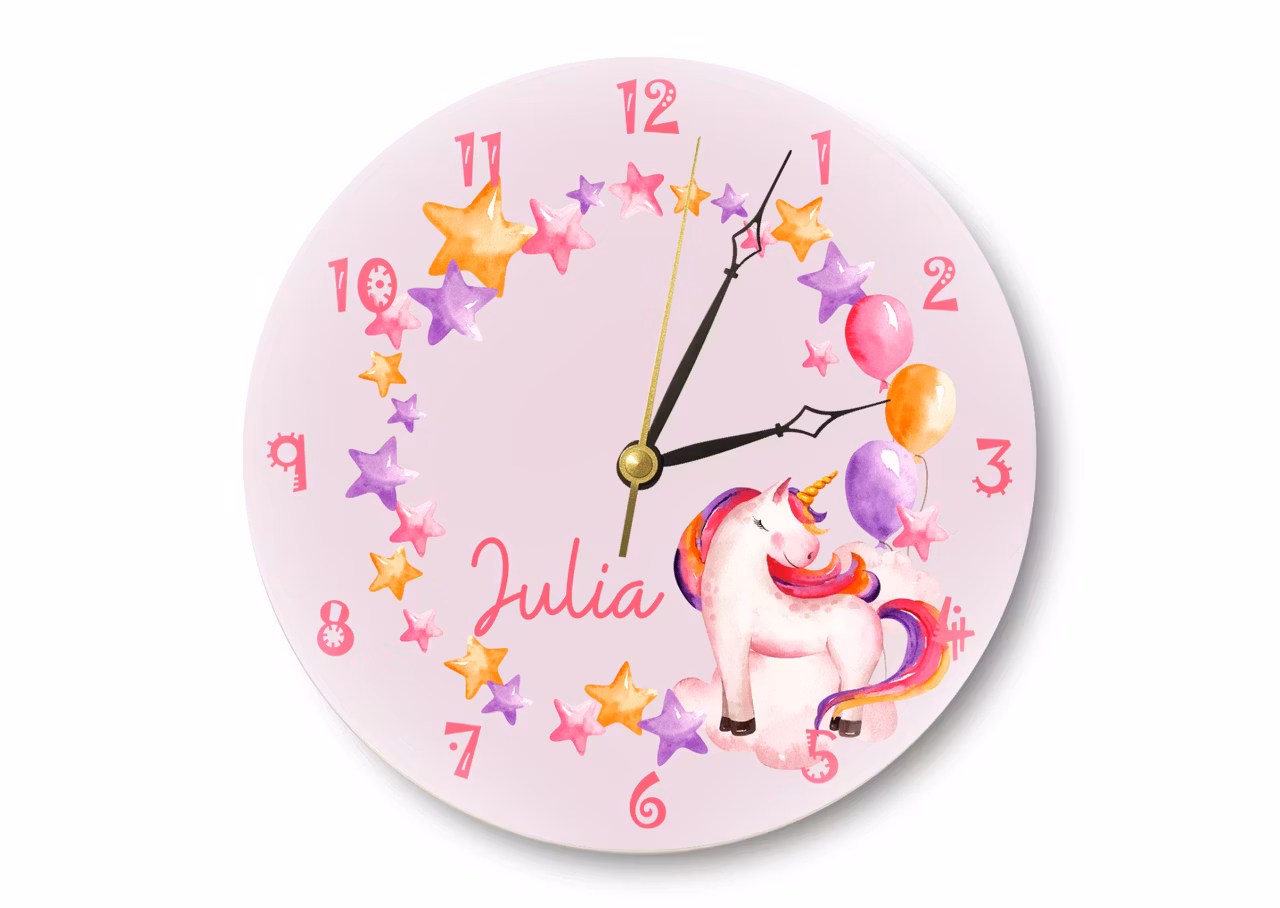 Enhörning Väggklocka till barnrum