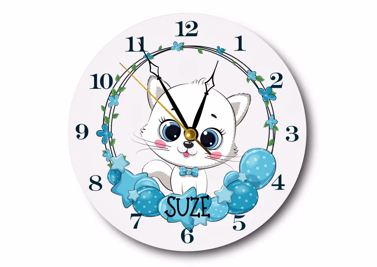 Väggklocka - barn - Giraff - Panda