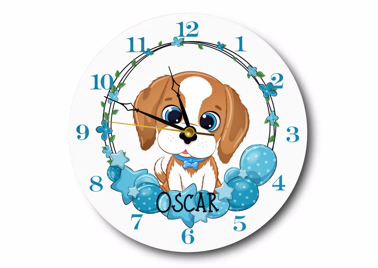 Väggklocka - barn - Giraff - Panda