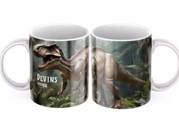 Dinosaurie - Sagovärld personlig barnmugg